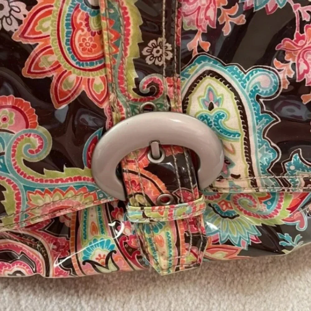 Kalencom New Orleans diaper messenger bag changing mat zipper pouch paisley